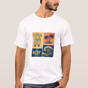 T-shirt Chemise graphique à motif tropical Vintage Surf Cr