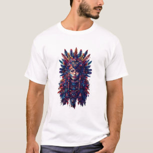 T-shirt Chemise graphique artistique Tribal Headdress - Bo