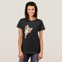Chemise graphique avec chat mignon qui regarde