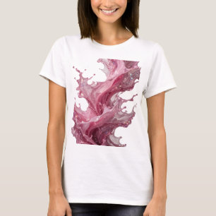 T-shirt Chemise graphique éclaboussure de liquide rose arg