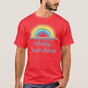 T-shirt Chemise graphique en souvenir de l'île Rhode Ouest