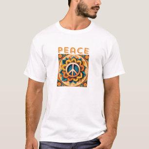 T-shirt Chemise graphique Retro Peace