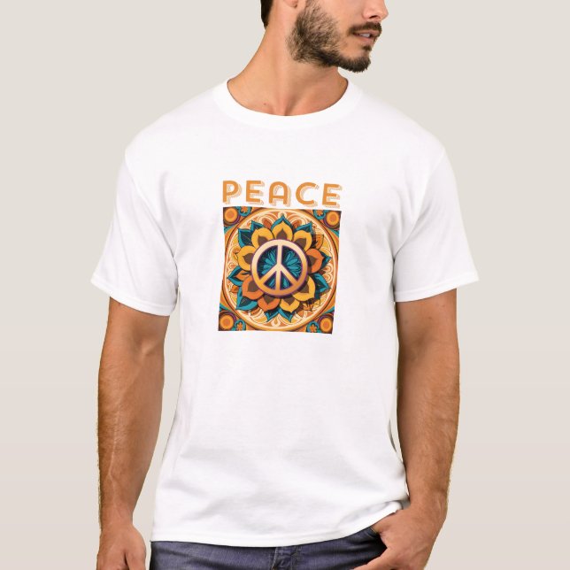 T-shirt Chemise graphique Retro Peace (Devant)