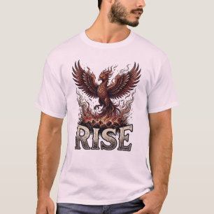 T-shirt Chemise graphique vintage 'Rise Phoenix Fire'