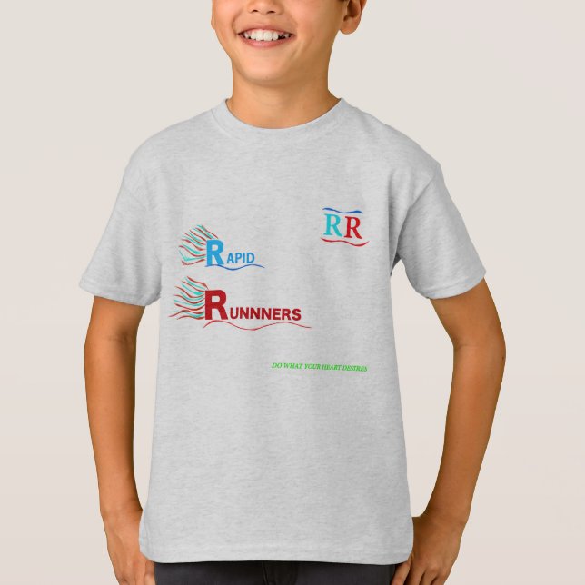 T-shirt Chemise grise de logo de rapidrunners ! (Devant)