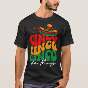 T-shirt Chemise Groovy Cinco De Mayo Fête Mexicaine 5 De M