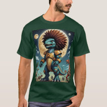 Chemise guerrière Afro Dinosaur