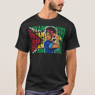 T-shirt Chemise guyanaise, Tee guyanaise, Drapeau guyanais