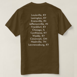 T-shirt Chemise habituelle de tour du monde de bande de