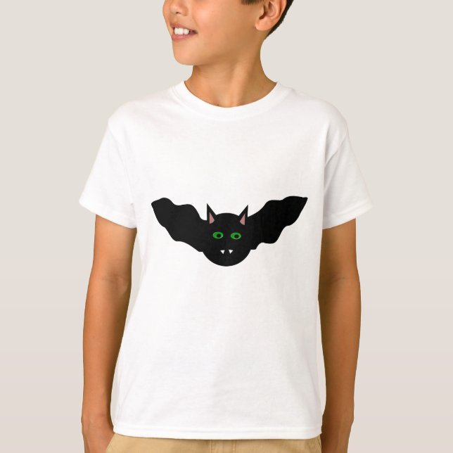 T-shirt Chemise Halloween Chauve-Souris Vampire au Visage  (Devant)