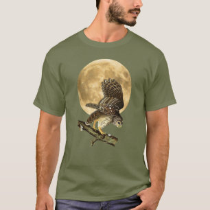 T-shirt Chemise Halloween de lune de hibou barré d'Audubo