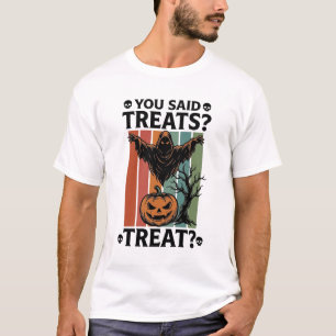 T-shirt Chemise Halloween Fantôme avec Pun de friandise ef
