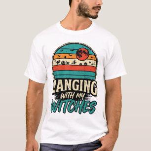 T-shirt Chemise Halloween Vintage Accrochée Avec Mes Sorci