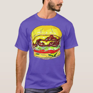 T-shirt Chemise hamburger Chemise Cheeseburger Burger L