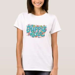 T-SHIRT CHEMISE HIPPIE SOUL (POLICE TURQUOISE)