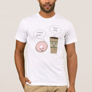 T-shirt Chemise homme café et beignets gratuits