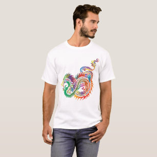 T-shirt Chemise homme Dragon multicolore