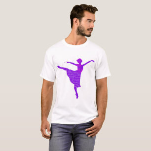 T-shirt Chemise Homme Violet Danseur de Ballet Nouvelle An