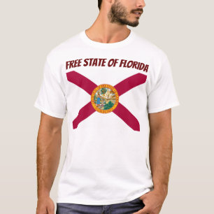 T-shirt Chemise Hommes Libre État Du Plancher Du Drapeau