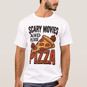 T-shirt Chemise Horror Pizza pour les fans de soirées ciné