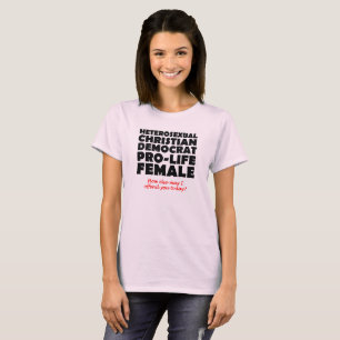 T-shirt Chemise humoristique chrétienne féminine démocrate