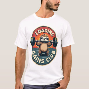 T-shirt Chemise humour de gym Paresseux vintage Installati