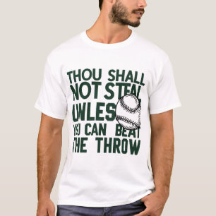 T-shirt Chemise Humour volante de baseball