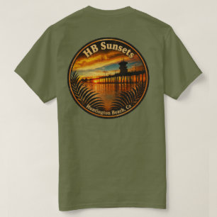 T-shirt Chemise Huntington Beach Pier Sunset -  John Minar