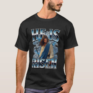 T-shirt Chemise Il Est Ressuscité Jésus 90s Vintage Pâques