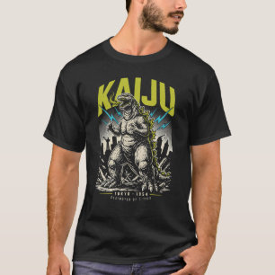 T-shirt Chemise Illustration Rétro Kaiju