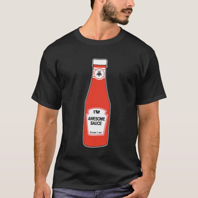T-shirt chemise impressionnante de sauce (Devant)