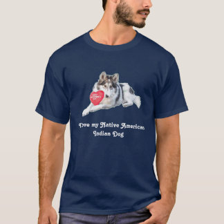 T-shirt Chemise indienne indigène de chien