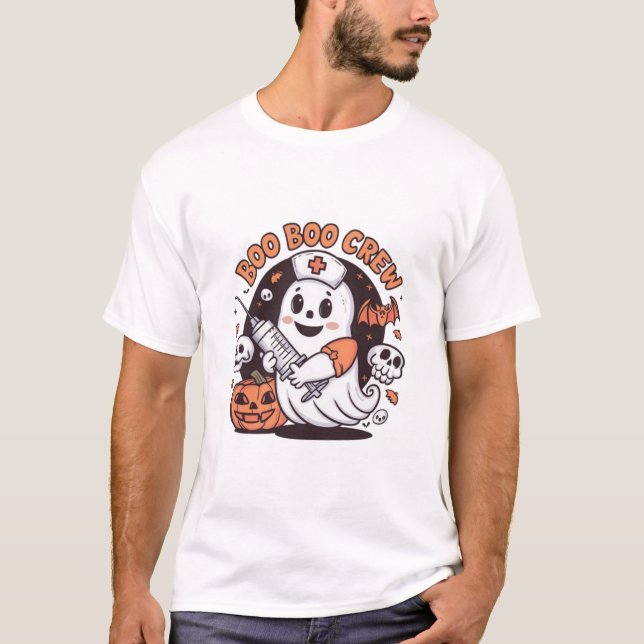 T-shirt Chemise infirmière Halloween (Devant)