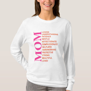 T-shirt Chemise Inspirante pour Maman – Texte au Dos Modif