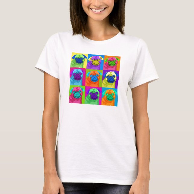 T-shirt chemise inspirée de carlin (Devant)
