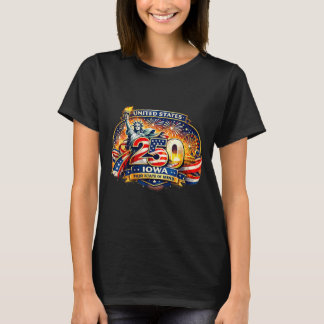 T-shirt Chemise Iowa Fair Feux d'Artifice 250 Ans États-Un