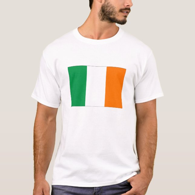T-shirt Chemise irlandaise de base de drapeau (Devant)