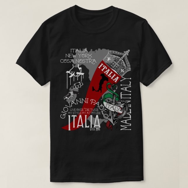 T-SHIRT CHEMISE ITALIENNE DE BOTTE FABRIQUÉE EN ITALIE (Design devant)