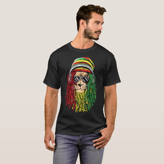 T-shirt Chemise jamaïcaine de musique de reggae de (Devant entier)