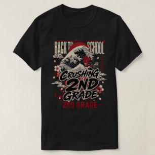 T-shirt Chemise japonaise à vague de 2e année écrasante, d