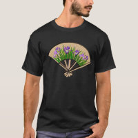 Chemise japonaise de conception de fan d'iris