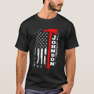 T-shirt Chemise Johnson Firefighter Nom de famille Johnson