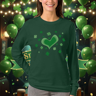 T-shirt chemise Jour de la Saint Patrick Manche longue a