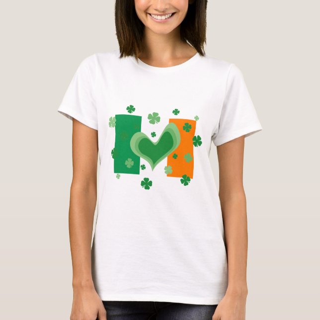 T-shirt Chemise Jour de la Saint Patrick mignonne avec dra (Devant)