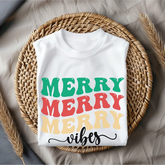 T-shirt Chemise Joyeuse vibes, Chemise Joyeuse de Noël, Fe (merry vibes shirt, merry christmas shirt, christmas vibes shirt, festive shirt, holiday shirt)