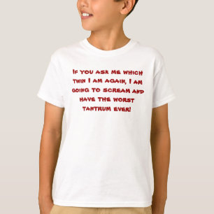 T-shirt chemise jumelle de garçon (cerveaux)