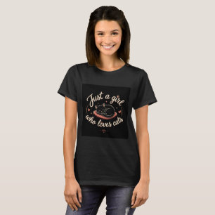 T-shirt Chemise Juste une fille qui aime les chats