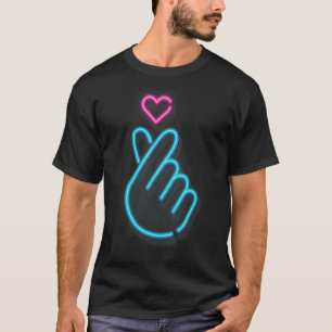 T-shirt Chemise K-Pop Amateurs de Musique Coréenne Main Cœ