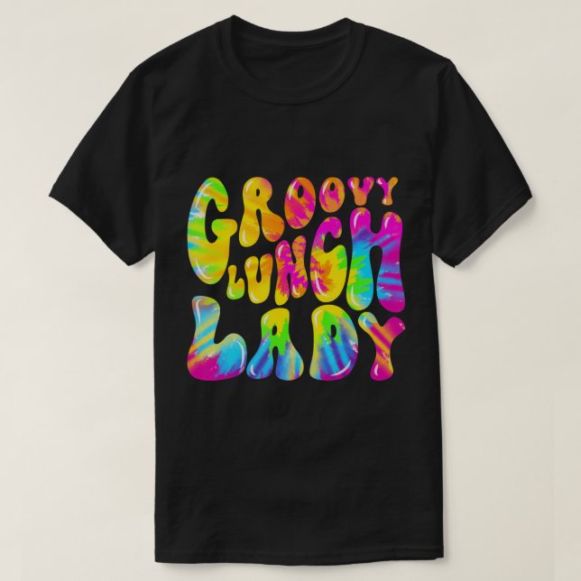 T-shirt Chemise Lady super, Cafétéria Canteen Tie Dye (Design devant)