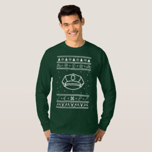 T-shirt Chemise laide de chandail de Noël de police